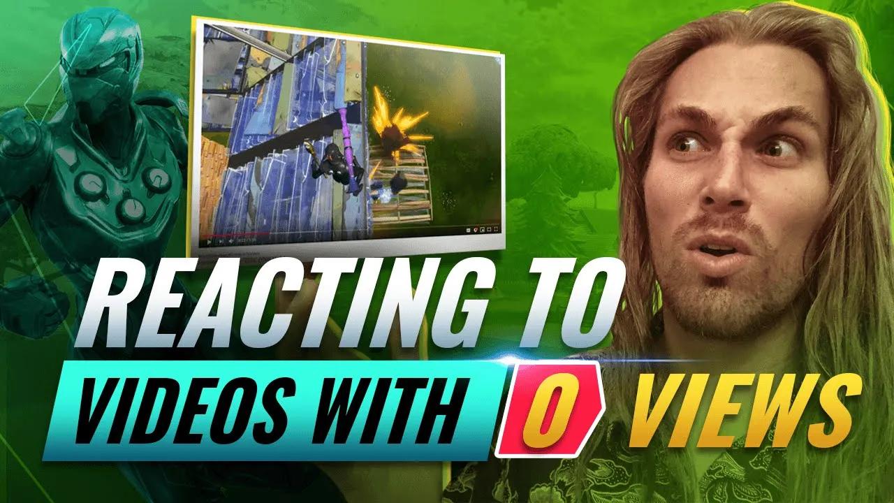 REACTING To Fortnite Videos With 0 Views! (BEST REACTIONS) thumbnail