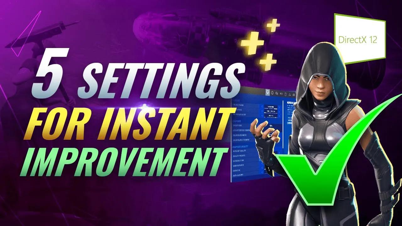 5 GAME CHANGING Settings You Need to ABUSE in Fortnite Chapter 2 thumbnail