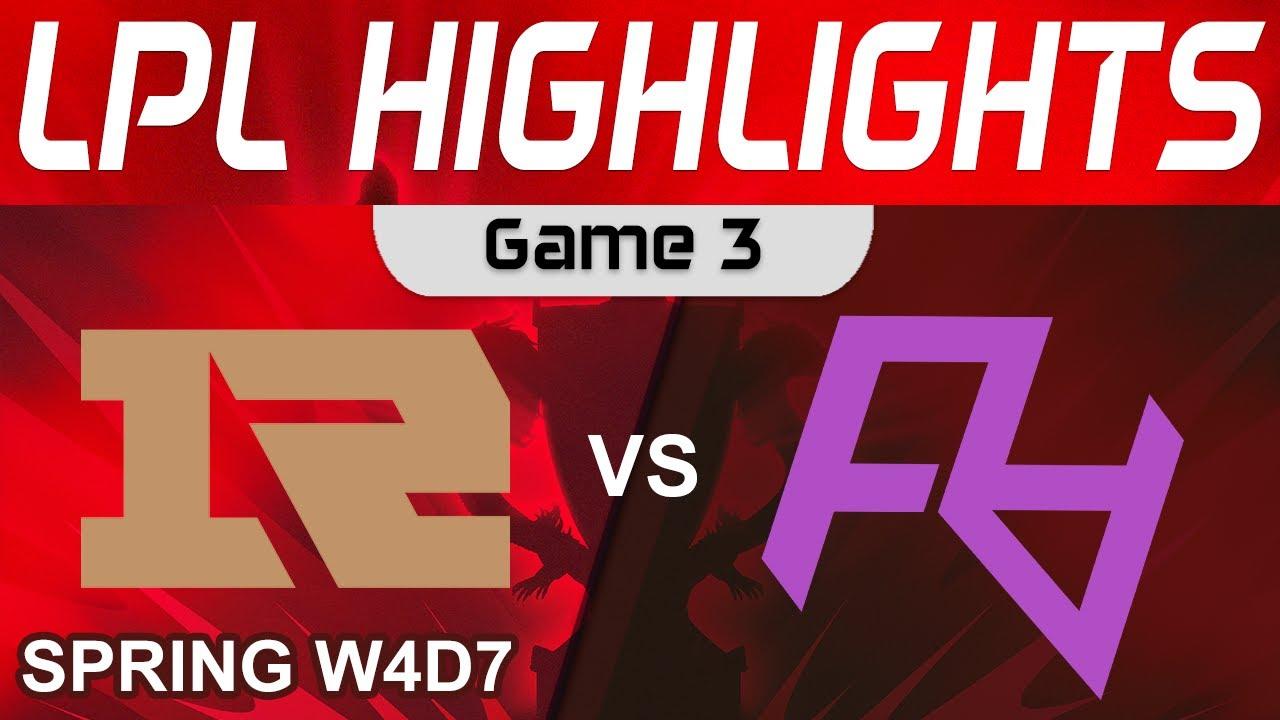 RNG vs RA Highlights Game 3 LPL Spring Split 2024 Royal Never Give Up vs Rare Atom by Onivia thumbnail