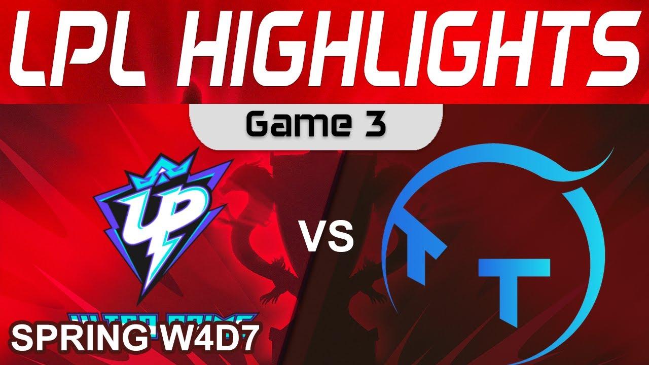 UP vs TT Highlights Game 3 LPL Spring Split 2024 Ultra Prime vs TT Gaming by Onivia thumbnail