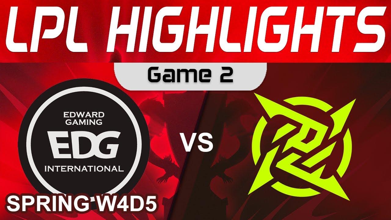 EDG vs NIP Highlights Game 2 LPL Spring Split 2024 EDward Gaming vs Ninjas in Pyjamas by Onivia thumbnail