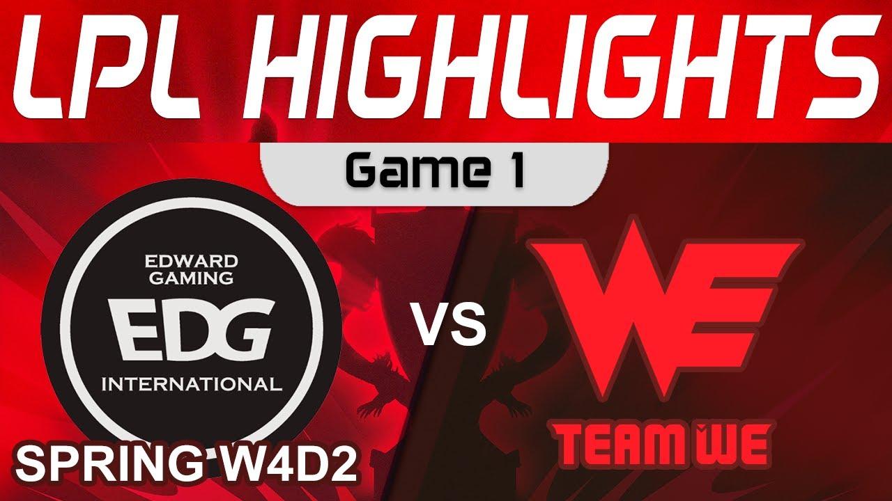 EDG vs WE Highlights Game 1 LPL Spring Split 2024 EDward Gaming vs Team WE by Onivia thumbnail