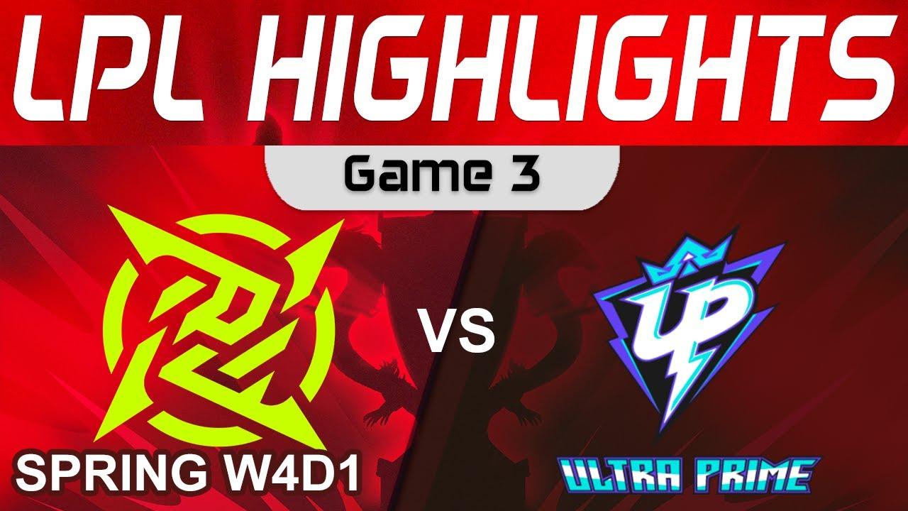 NIP vs UP Highlights Game 3 LPL Spring Split 2024 Ninjas in Pyjamas vs Ultra Prime by Onivia thumbnail