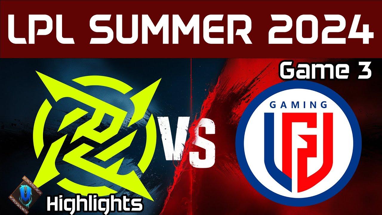 NIP vs LGD Highlights Game 3 | LPL Summer 2024 | Ninjas in Pyjamas vs LGD Gaming by Onivia thumbnail