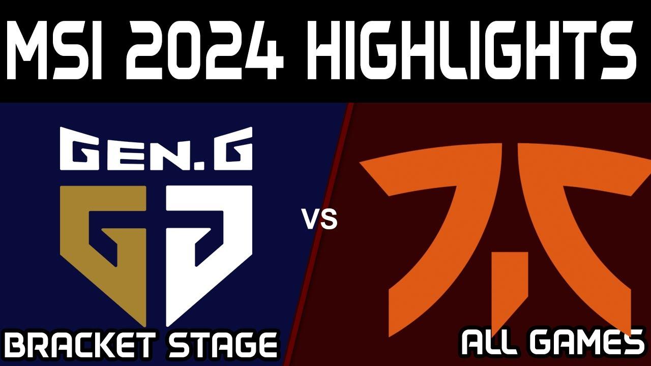 GEN vs FNC Highlights ALL GAMES MSI 2024 Play IN Gen G vs Fnatic by Onivia thumbnail