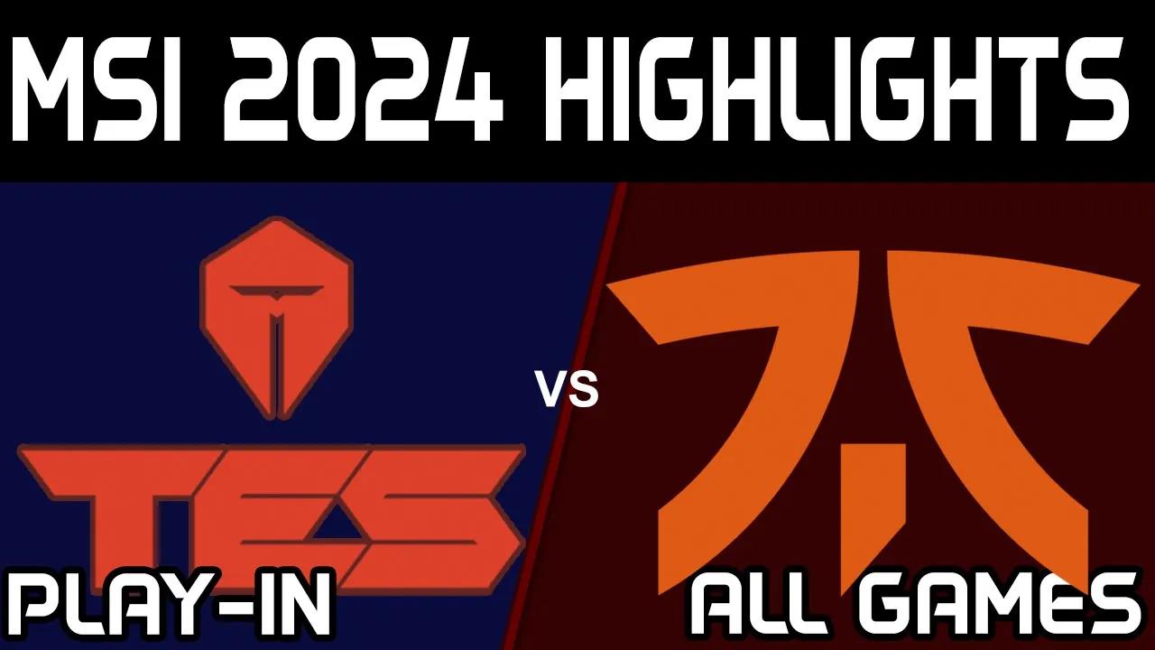 TES vs FNC Highlights ALL GAMES MSI 2024 Play IN Top Esports vs Fnatic by Onivia thumbnail