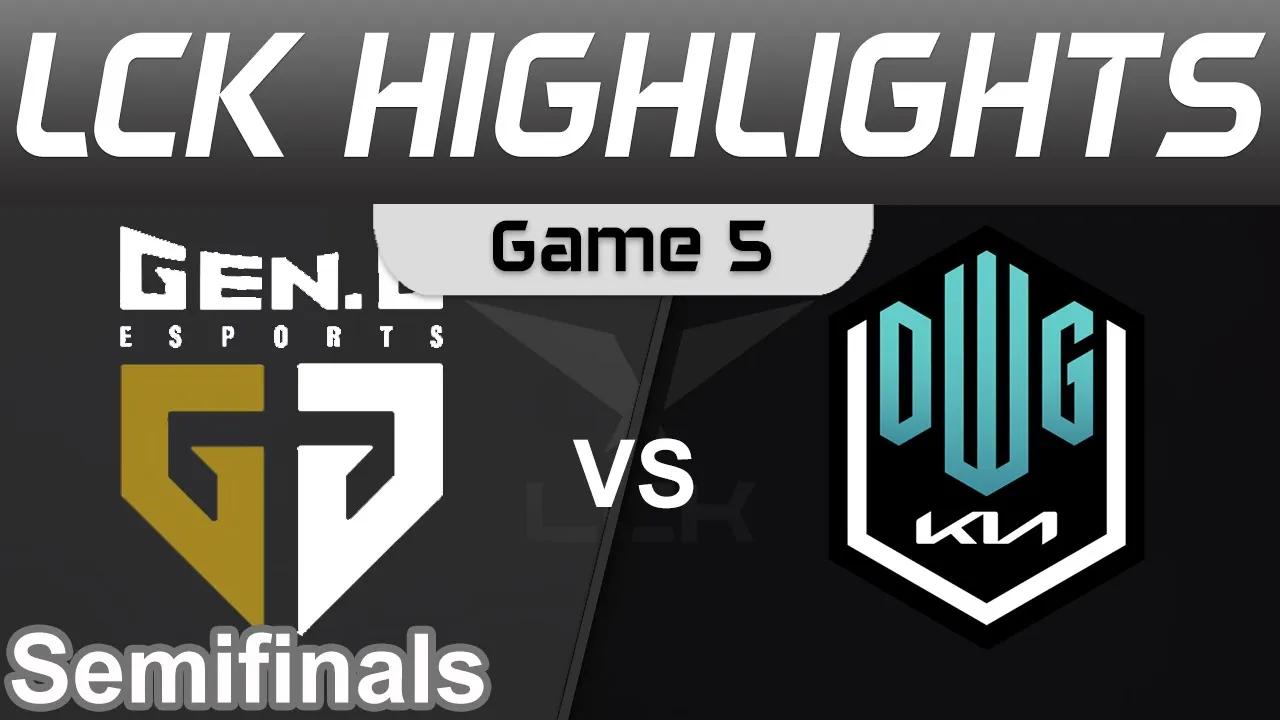 GEN vs DK Highlights Game 5 Semifinals LCK Spring Playoffs 2022 Gen G vs DWG KIA by Onivia thumbnail