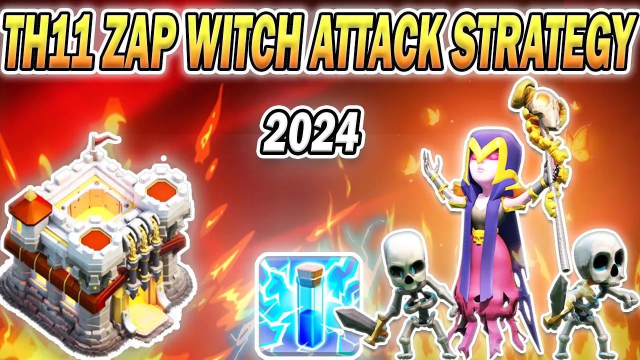 TH11 Zap Witch Attack Strategy 2024 | Most Powerful & Easy Town Hall 11 Army (Clash of Clans) thumbnail