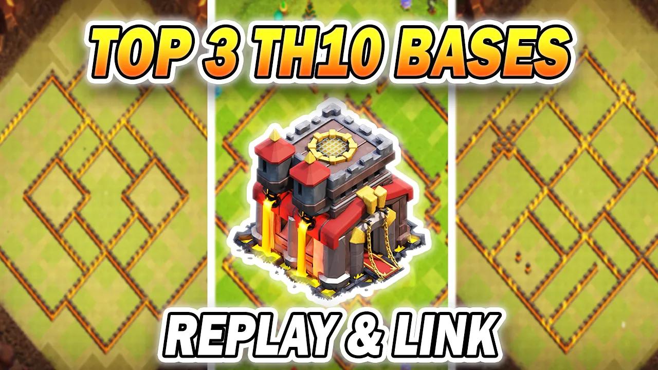 Top 3 Best Bases for TH10 in 2024 | Unbeaten Farming/Pushing/War Bases (Clash of Clans) thumbnail