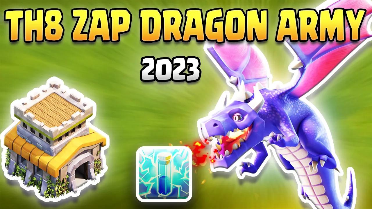 TH8 Zap Dragon Attack Strategy 2023 | Town Hall 8 Best & Easy Zap Dragon Guide | Clash of Clans thumbnail