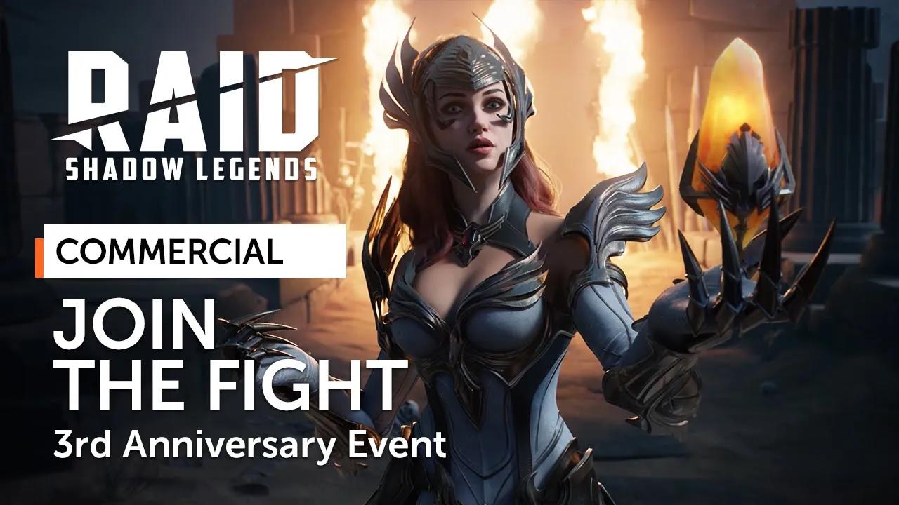 RAID: Shadow Legends | RAID 3rd Anniversary Event | Join The Fight (Official Commercial) thumbnail