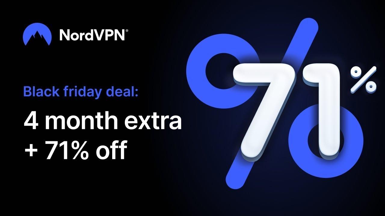 Get 71% off NordVPN + 4 months extra: Black Friday deal 🖤 thumbnail