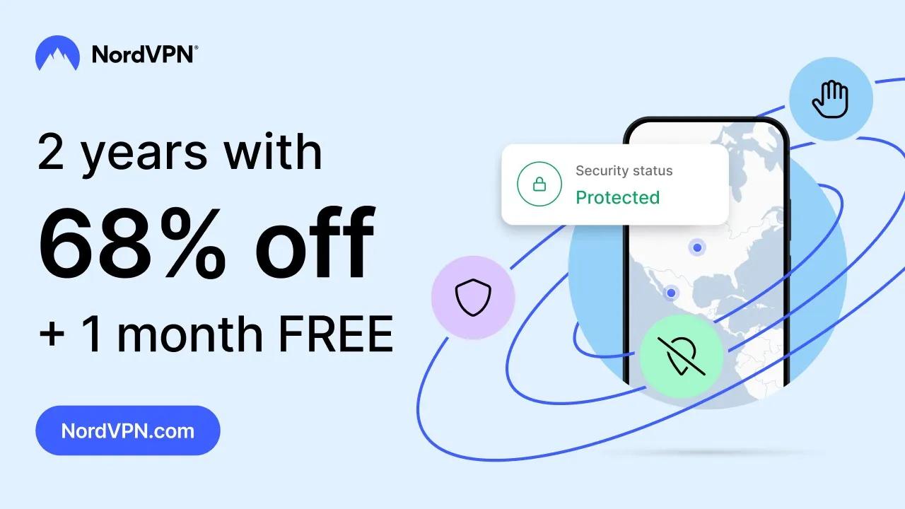 Cybersafe 24/7: Get 68% off NordVPN’s 2-year plan + 1 month free 🌎 thumbnail