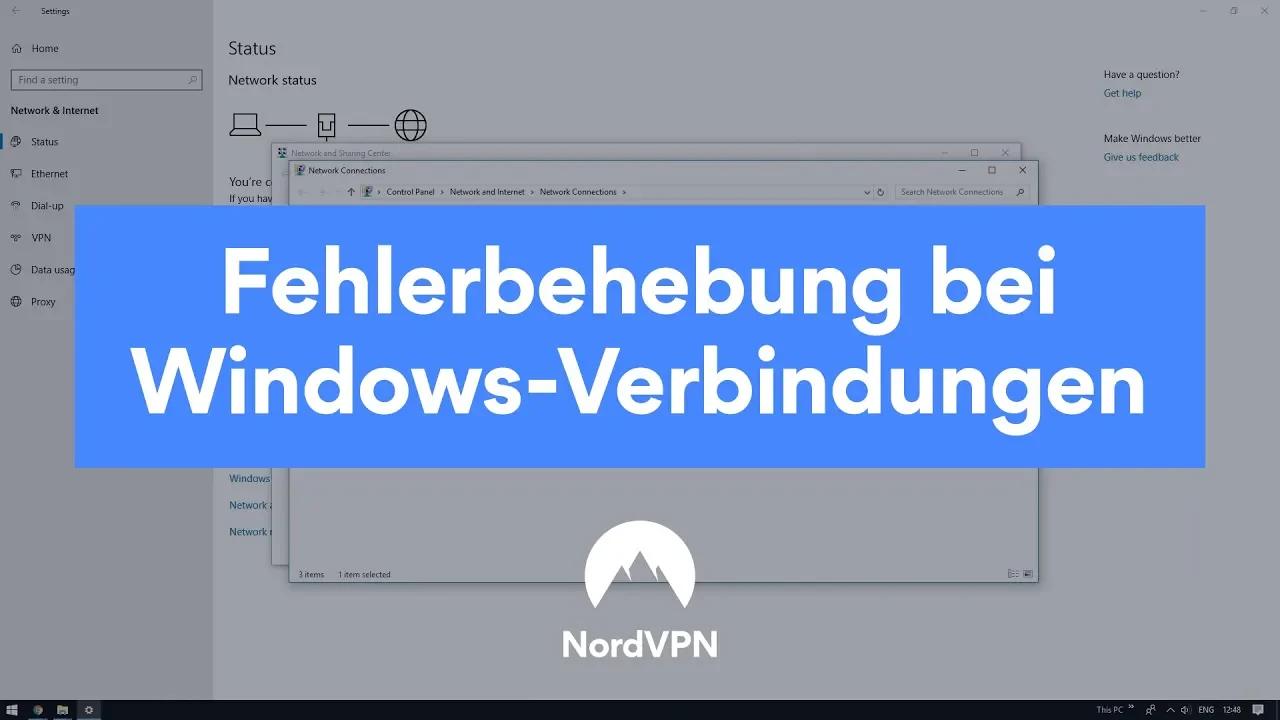 NordVPN |  Fehlerbehebung bei Windows-Verbindungen thumbnail