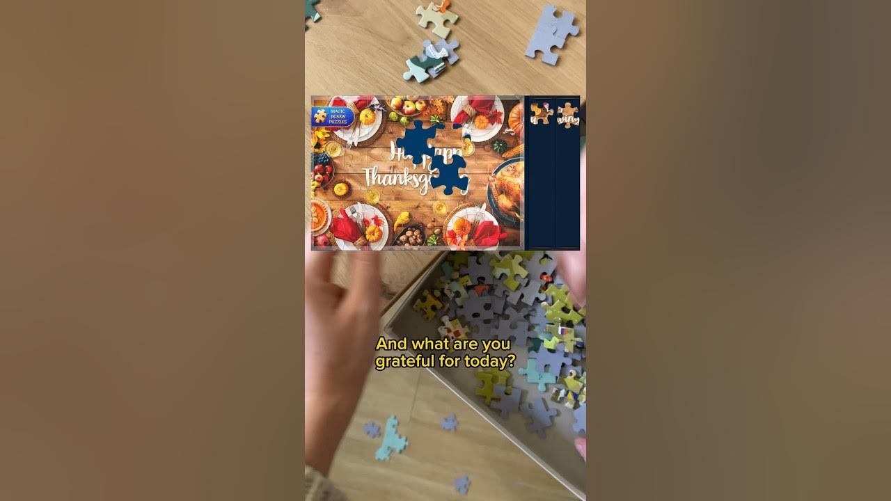 Thanksgiving Day spent with loved ones assembling puzzles #puzzlegame #puzzletime #puzzlelovers thumbnail