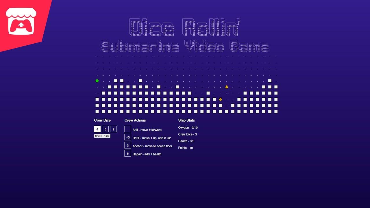 Dice Rollin' Submarine Video Game - Roll dice and slot them into actions to move your submarine! thumbnail