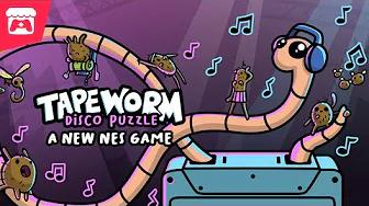 Tapeworm Disco Puzzle - A puzzle game for the NES where you play as a tapeworm! thumbnail