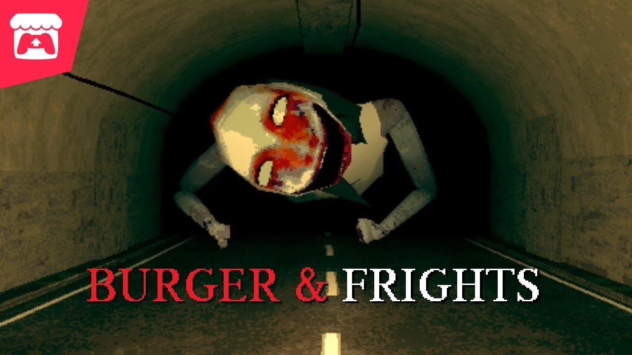 Burger & Frights - A PS1-style horror game about burgers and a bike ride through a dark forest! thumbnail