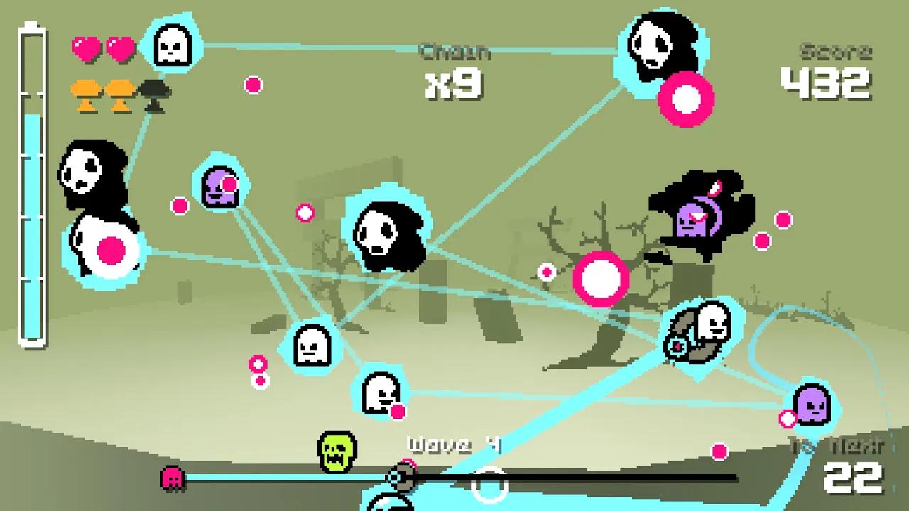 Ghost Grab 3000 - Chain enemies in this unique take on a "bullet hell" game thumbnail