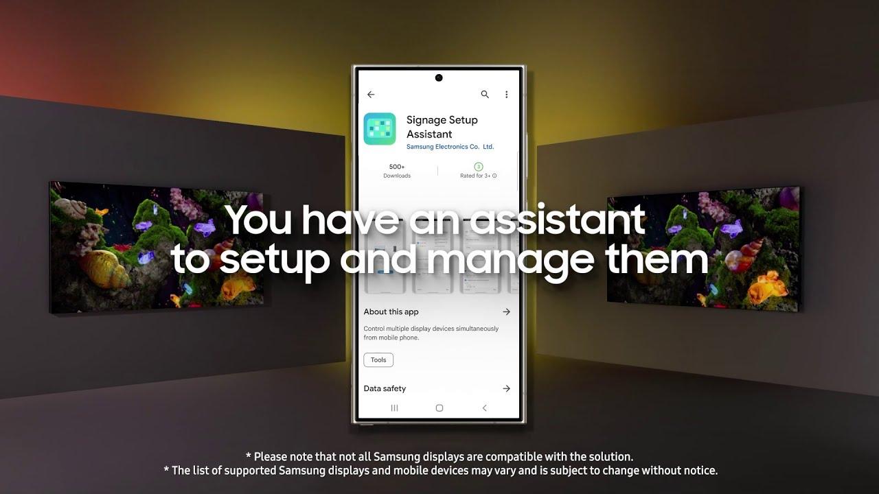 Signage Setup Assistant: Single-point mobile solution for digital signage | Samsung thumbnail