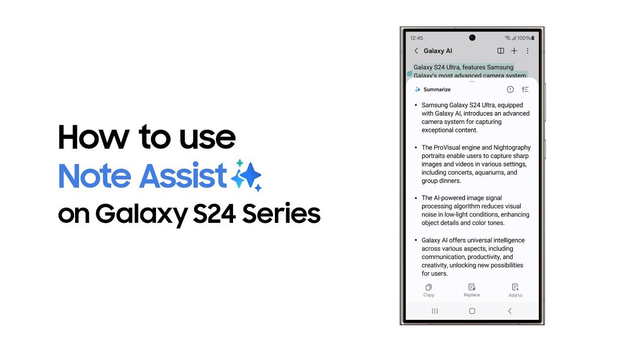 Galaxy S24 Series: How to use Note Assist | Samsung thumbnail