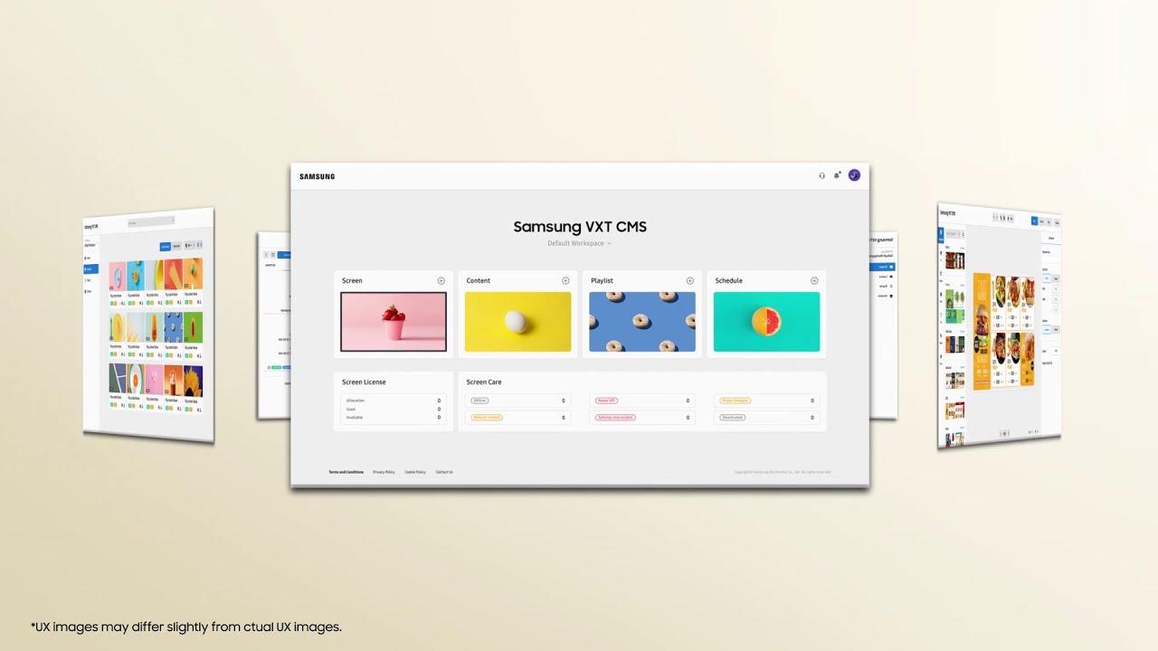 Samsung VXT CMS : React faster. Create new possibilities thumbnail