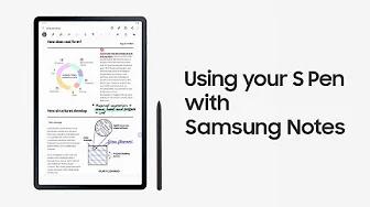 Galaxy Tab S7 | S7+: Using your S Pen with Samsung Notes | Samsung thumbnail