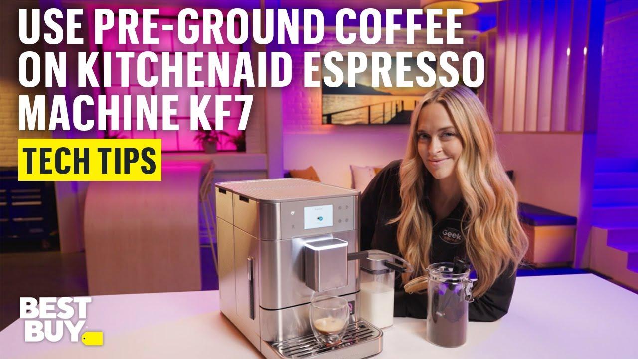 Using Pre-Ground Coffee on KitchenAid Fully Automatic Espresso Machine KF7 – Tech Tips from Best Buy thumbnail