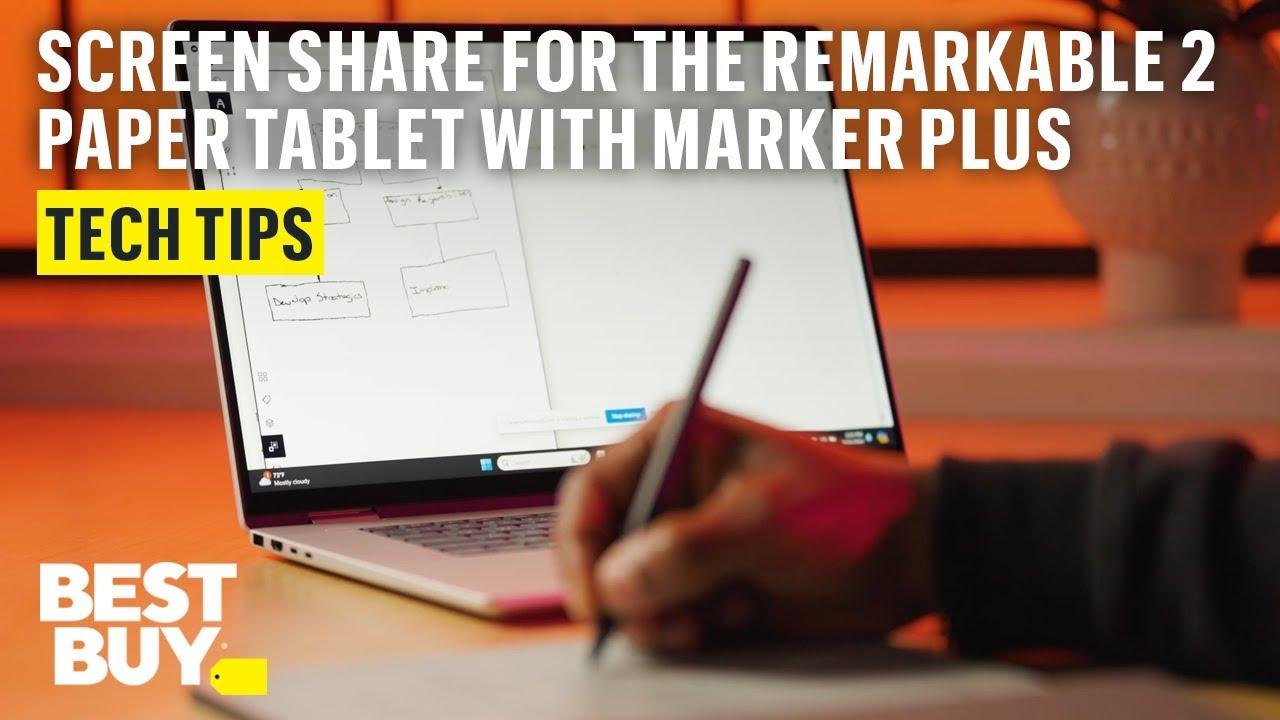 Screen Share Your Notes with the reMarkable 2 Paper Tablet – Tech Tips from Best Buy thumbnail