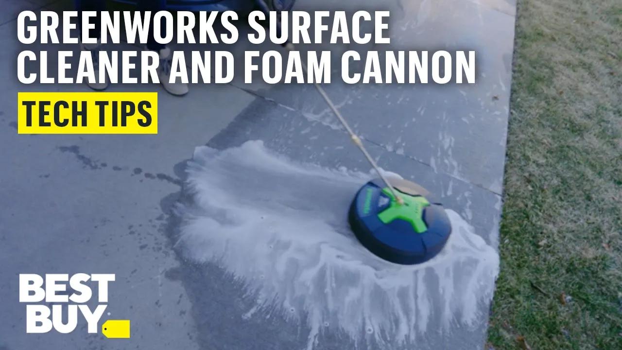 Using the Surface Cleaner and Foam Cannon with the Greenworks Pro Electric Pressure Washer thumbnail