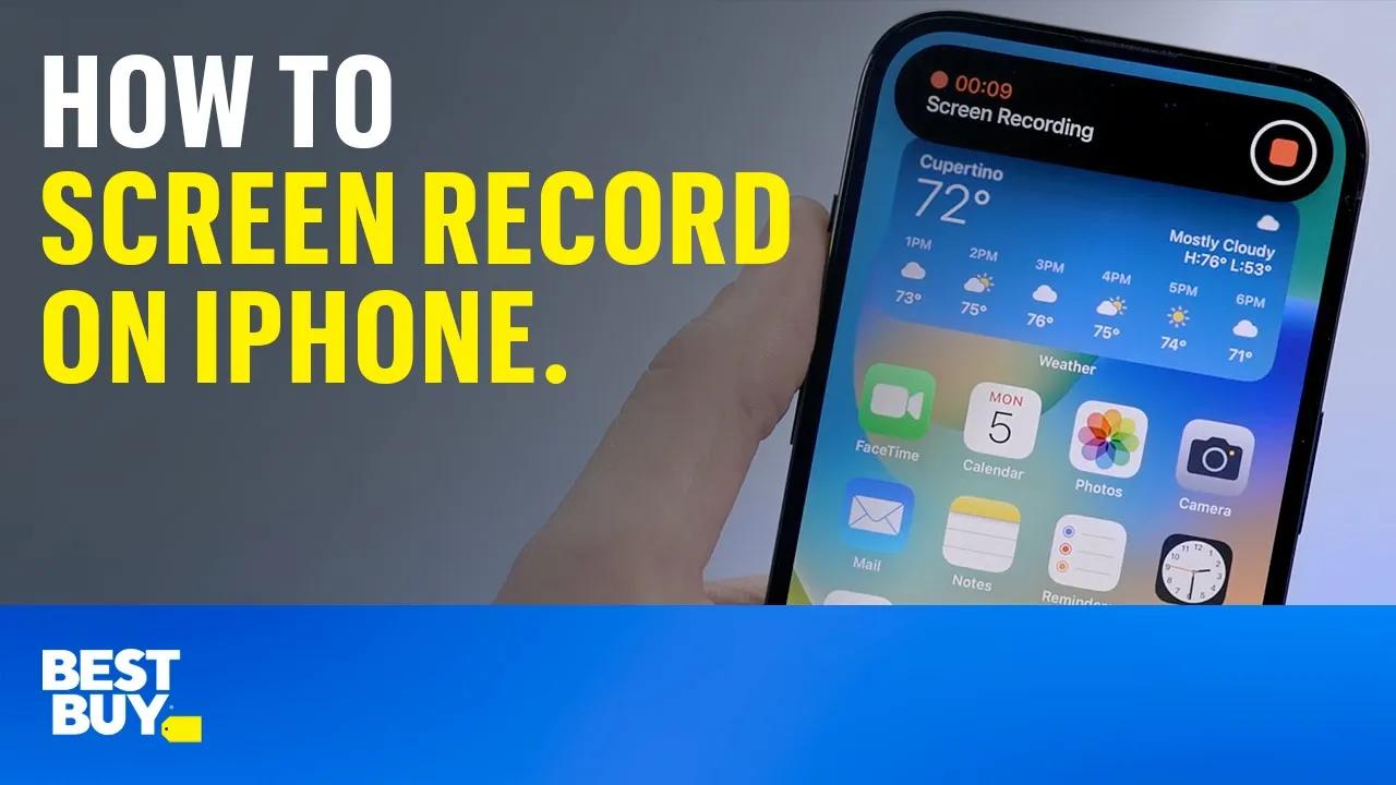 How to screen record on iPhone. Tech Tips from Best Buy. thumbnail