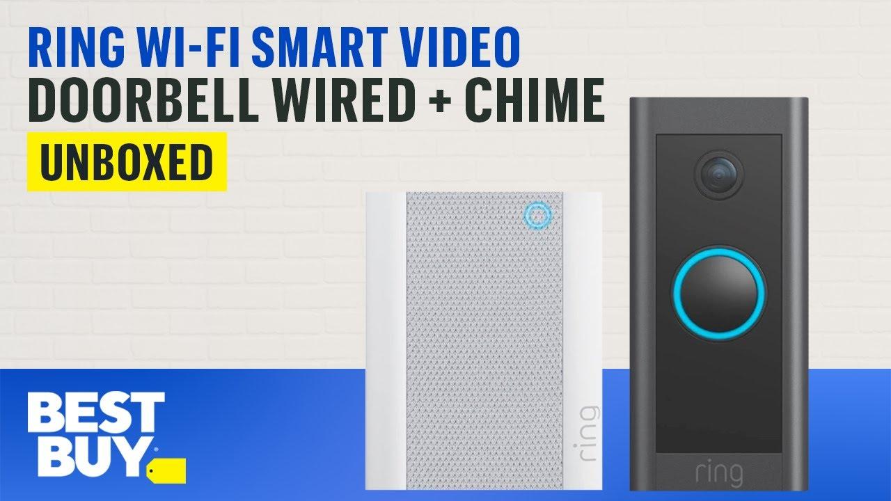 Ring Wi-Fi Smart Video Doorbell Wired + Chime - Unboxed from Best Buy thumbnail