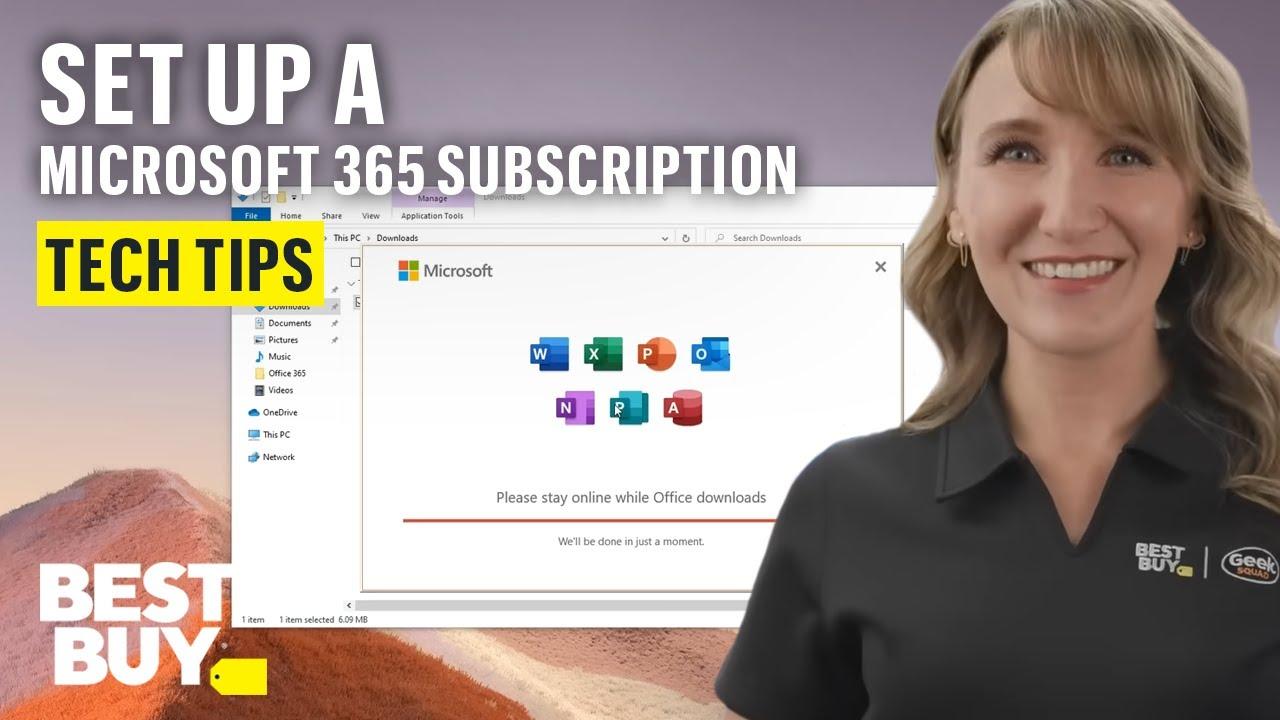 Setting Up a Microsoft 365 Subscription - Tech Tips from Best Buy thumbnail