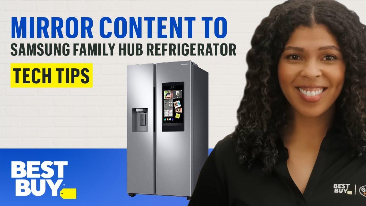 How to Mirror Content to Your Samsung Family Hub Refrigerator - Tech Tips from Best Buy thumbnail