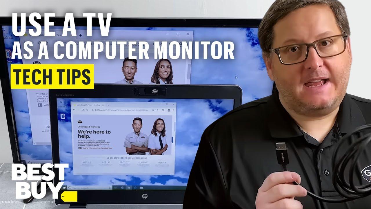 How To Use Your TV as a Computer Monitor - Tech Tips from Best Buy thumbnail