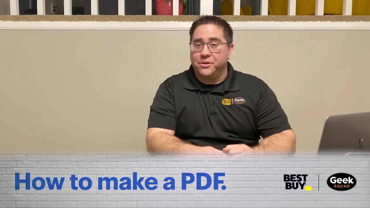 How to make a PDF - Tech Tips from Best Buy thumbnail