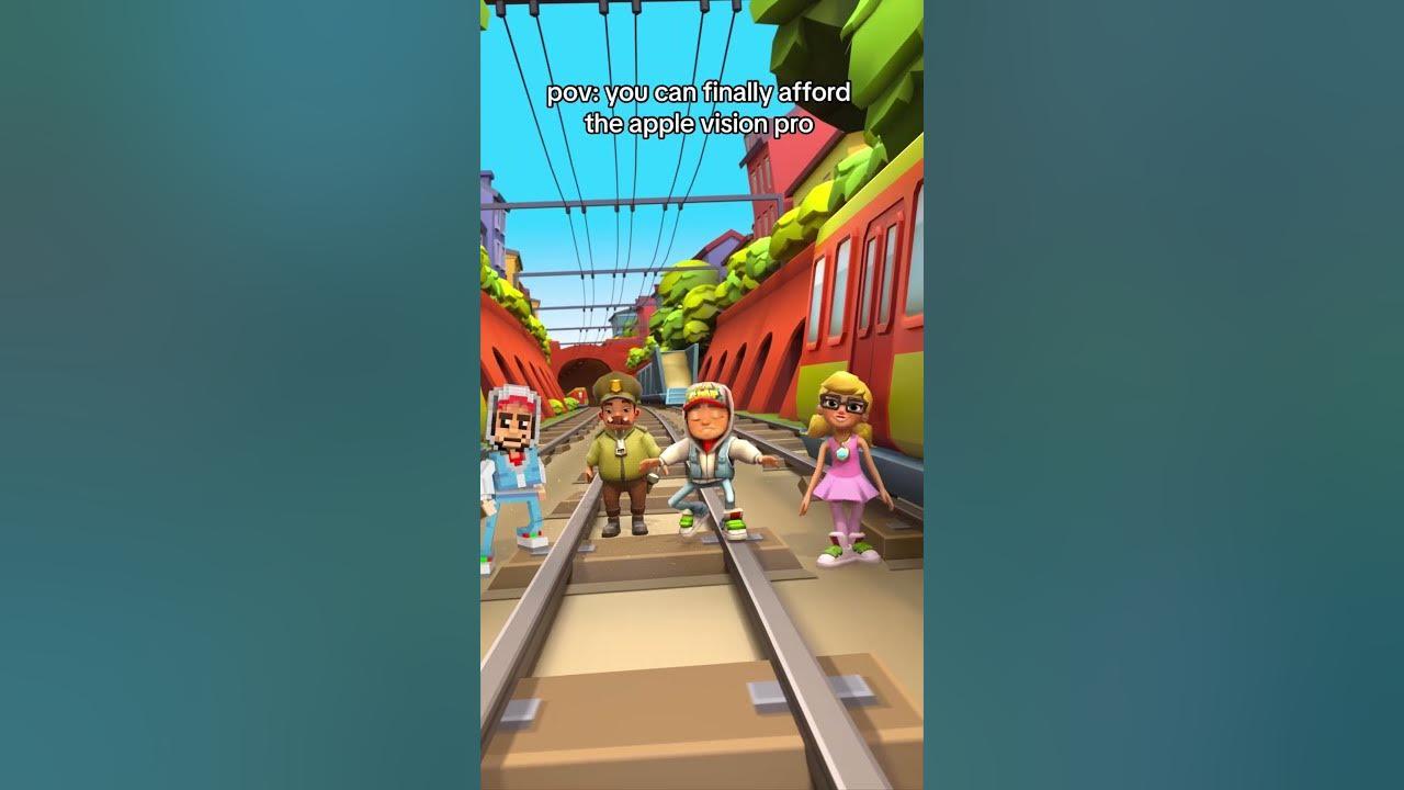 the best way to use apple vision pro #subwaysurfers #subwaysurfersclassic thumbnail