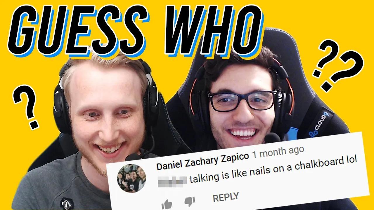 CAN WE GUESS WHO THESE COMMENTS ARE TALKING ABOUT? | C9 LoL vs. Guess Who thumbnail