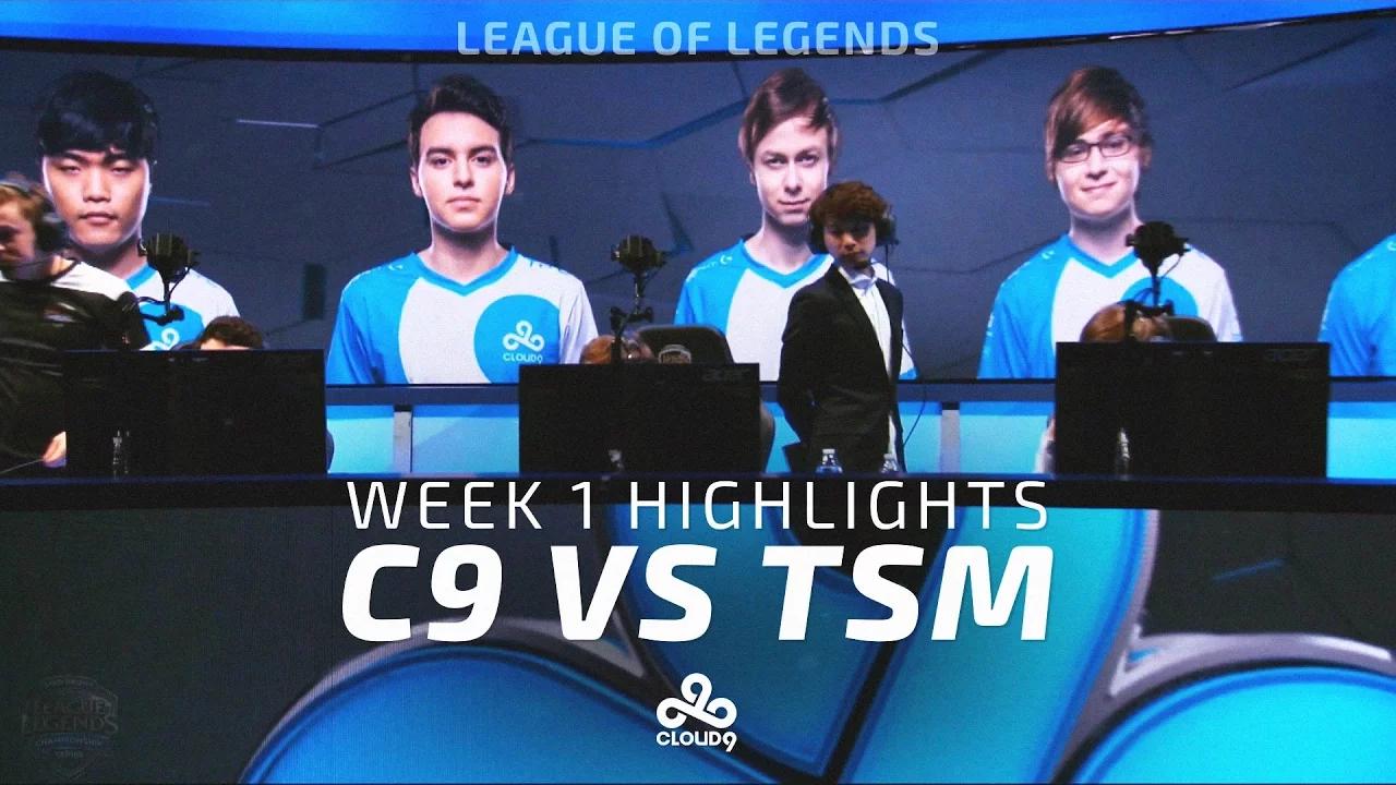 Cloud9 LoL - LCS Week 1 | Cloud9 vs TSM Highlights (2017) thumbnail