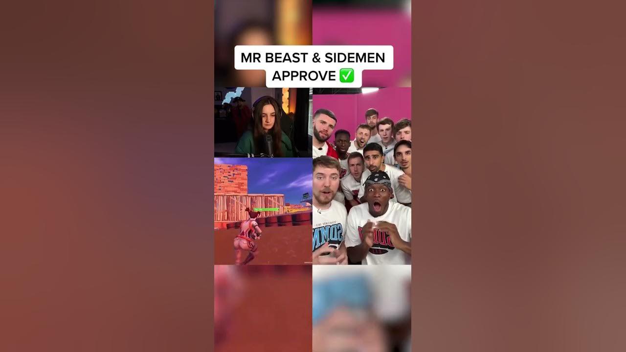 Mr. Beast and Sidemen Approved ✅ #shorts #fortnite thumbnail