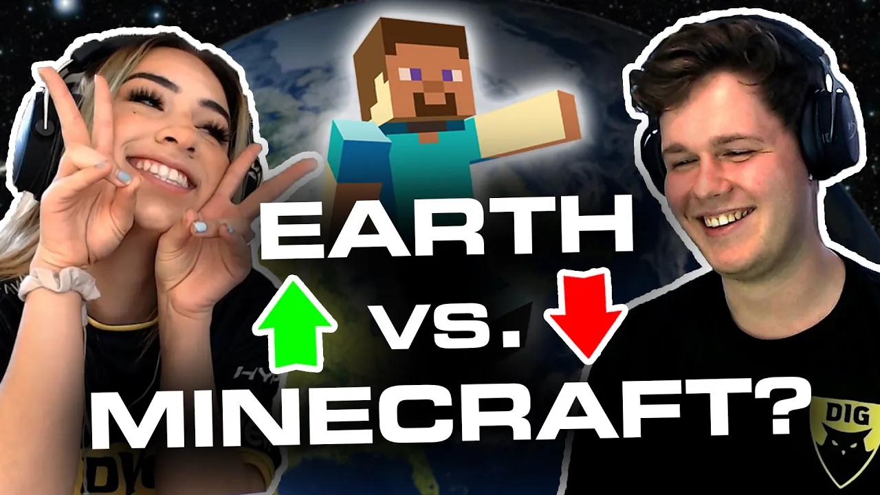 MINECRAFT vs EARTH | HIGHER or LOWER thumbnail