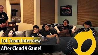 Interview with our LoL team after taking down Cloud9 in LCS NA (Blurry lens) thumbnail