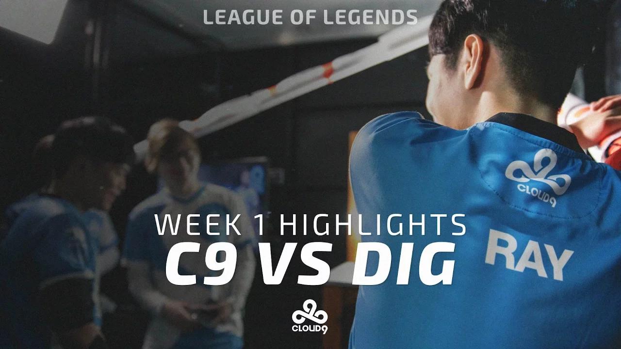 Cloud9 LoL - LCS Week 1 | Cloud9 vs Dignitas Highlights (2017) thumbnail