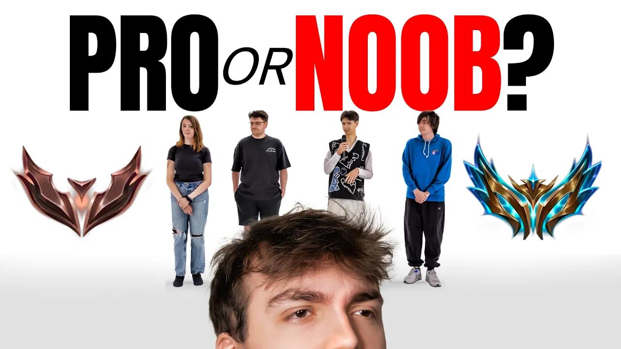 HIGH vs LOW ELO?! PRO GAMERS GUESS THE RANK | League of Legends Edition thumbnail