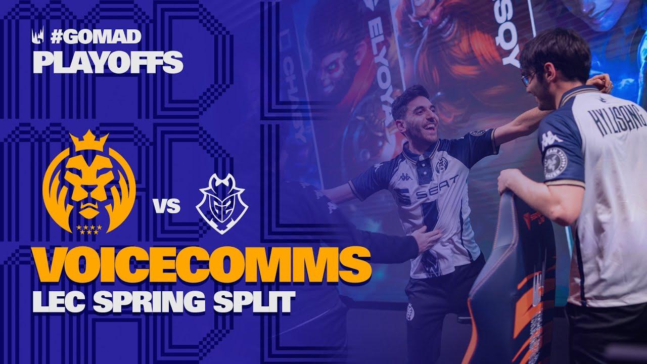 Sorry for beating you | MAD vs G2 | LEC 2023 Spring playoffs Voicecomms thumbnail