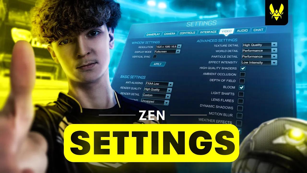 Les settings 2023 de Zen | Team Vitality Rocket League thumbnail