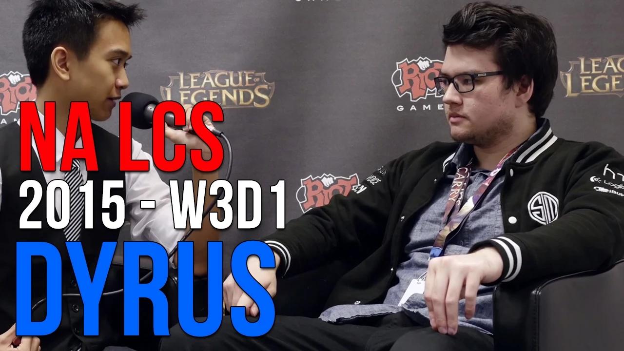 NA LCS 2015: Dyrus "I think [Santorin] was the best choice we could have gotten..." thumbnail