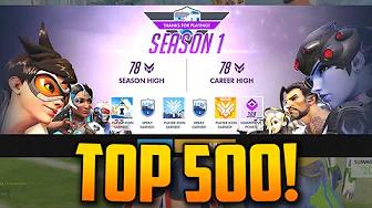 Top 500 In Season 1 Competitive Overwatch!  Shows Icons/Animated Spray! thumbnail