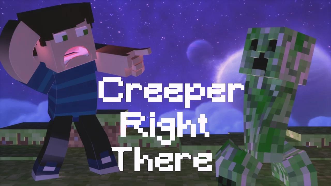 ♪CREEPER Right There! - A Minecraft Parody of Honey, I'm Good (Music Video) thumbnail