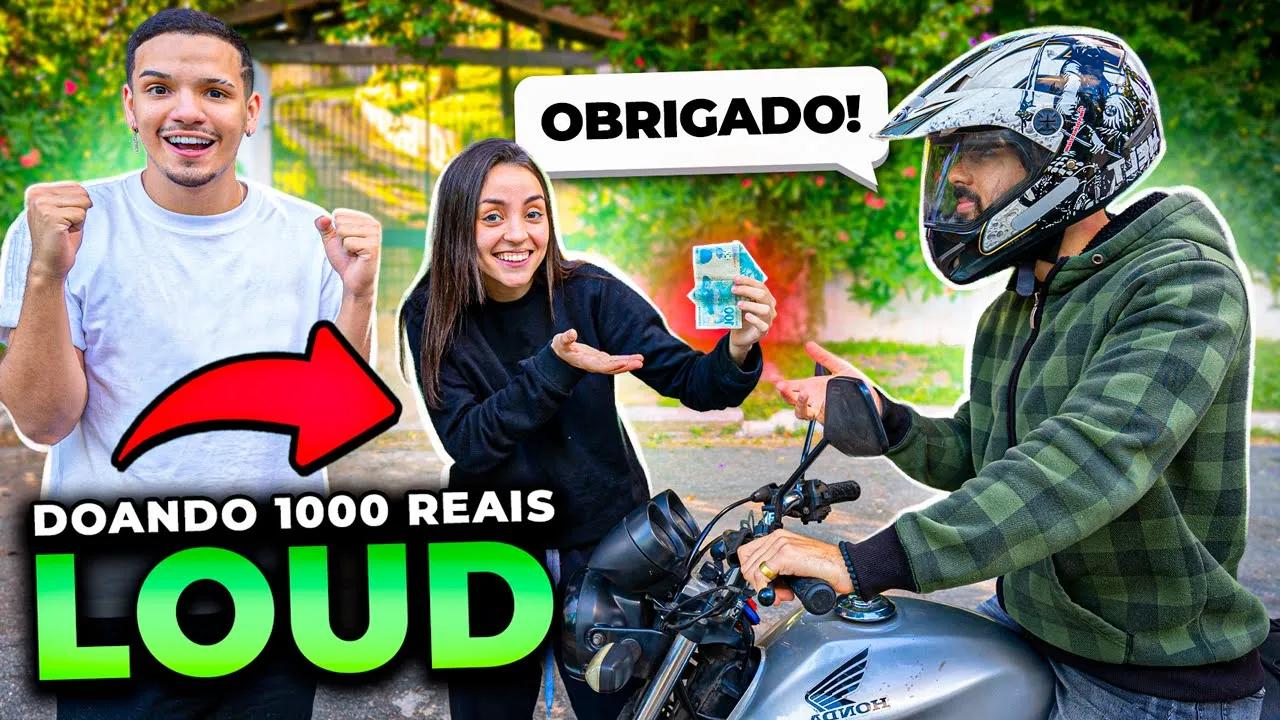 EMOCIONANTE!! DOANDO 1000 REAIS PARA ENTREGADORES NA LOUD!! thumbnail